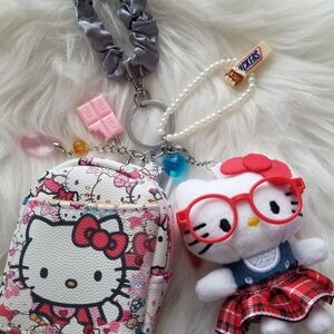 Hello Kitty Plush Keychain with Backpack